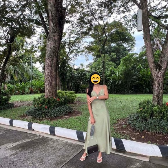 SHEIN BIZwear Cowl Neck Solid Slip Dress Workwear - Picture 6 of 13